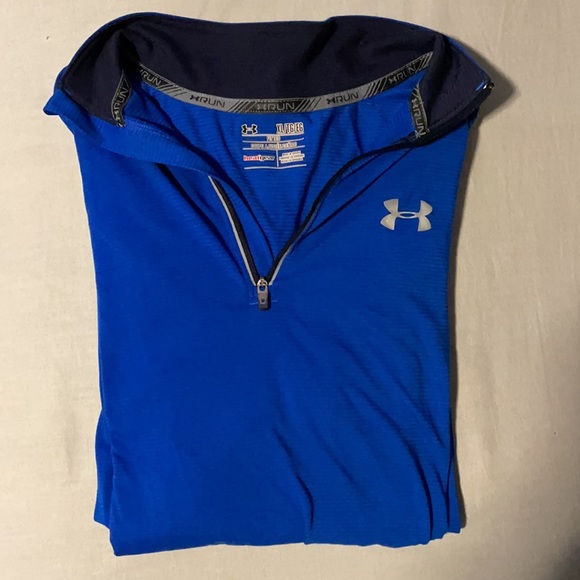 Under Armour.  Blue pullover.  Worn once. - Picture 2 of 2